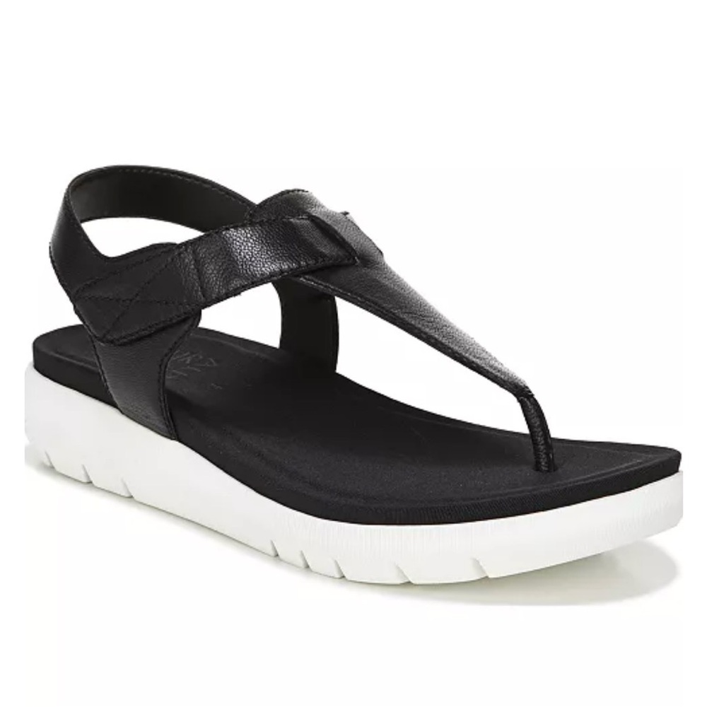 Naturalizer LINCOLN Black Leather Sandals